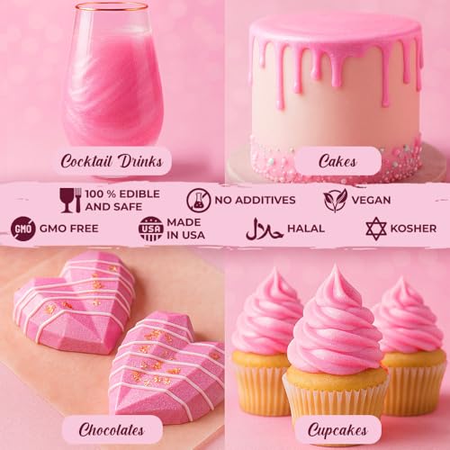 Luster Dust Pink Luster Dust Edible Cake Decorations