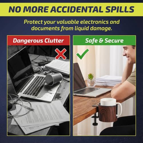 Luxury 2pcs Desk Cup Holder (2 Count)