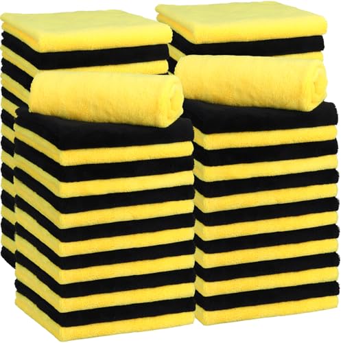 30 Pcs 16 x 16 Inch Edgeless Microfiber Plush Towels for Cars Detailing Drying Wash Polishing Absorbent Cleaning Cloths (30 Count)