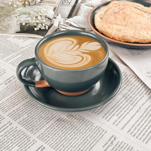 Mora Ceramic Latte Art Mug With Saucer