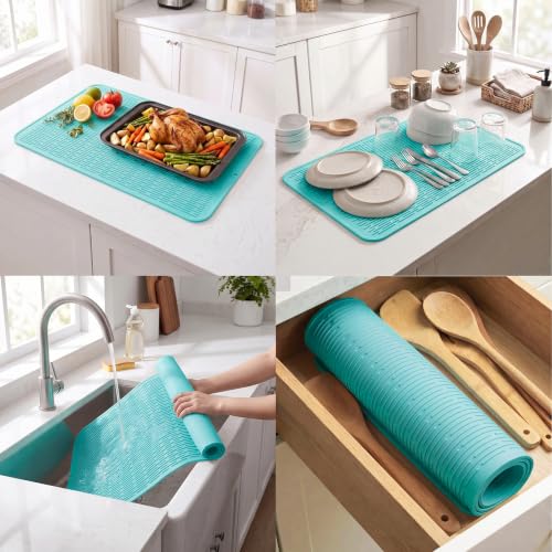 Silicone Dish Drying Mat for Multiple Usage