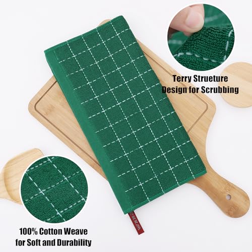 100% Cotton Terry Kitchen Dish Cloths (8 Count)