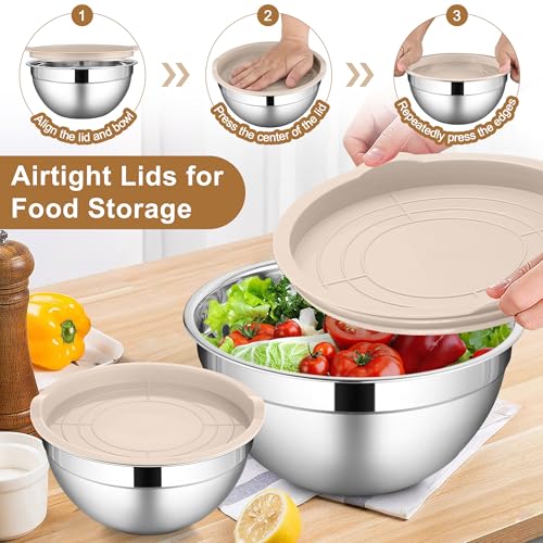 6 PCS Mixing Bowls with Lid Set (12 Count)