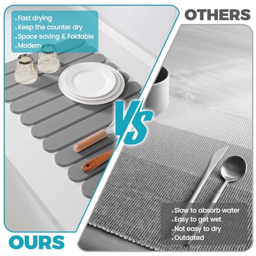 Extral Large Quick Dry Stone Drying Mat for Kitchen Counter