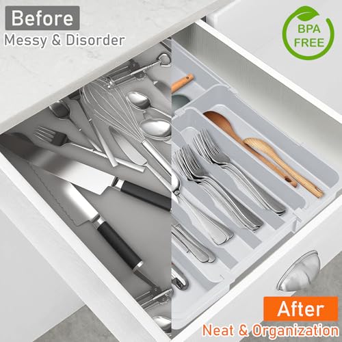 Adjustable Silverware Drawer Organizer