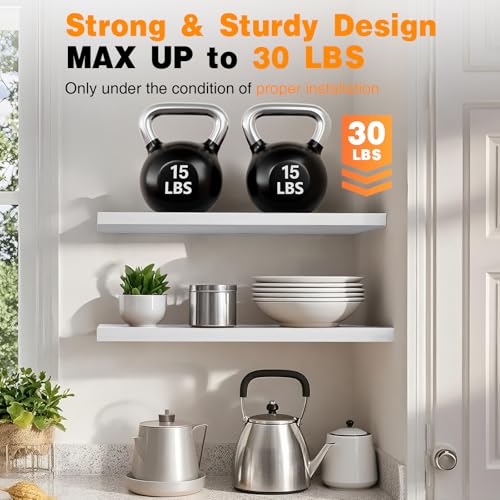 White Floating Shelves 47.2in