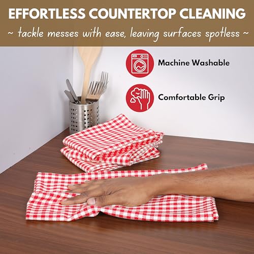 6 Pack Kitchen Towel with Hanging Loop 16x26 inches (6 Count)