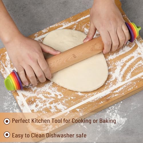 Adjustable Rolling Pin with Thickness Rings