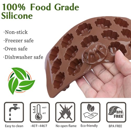 Silicone Chocolate Flower Molds (4 Count)