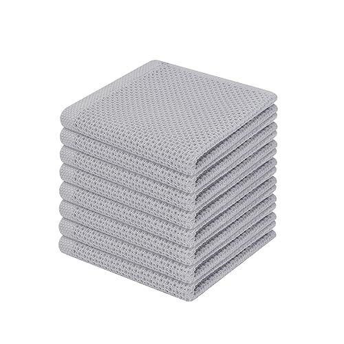 100% Cotton Waffle Weave Kitchen Dish Cloths 8 (8 Count)