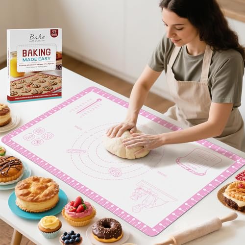 Non Slip Silicone Pastry Mat With 10 Useful Recipes