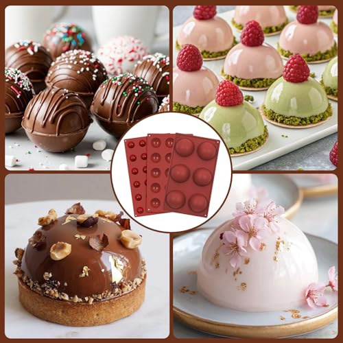 3 Packs Silicone Hot Chocolate Bomb Molds (3 Count)