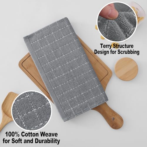 100% Cotton Terry Kitchen Dish Cloths (6 Count)