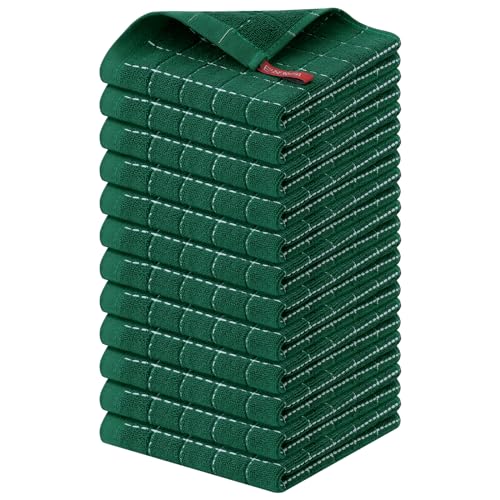 100% Cotton Terry Kitchen Dish Cloths (12 Count)