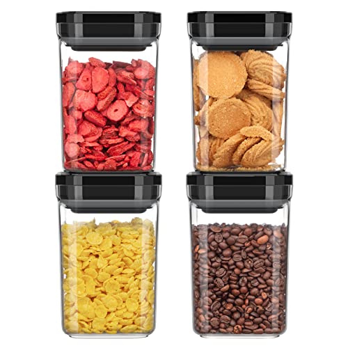 4 Pack Airtight Food Storage Container Set for Pantry Organization (4 Count)