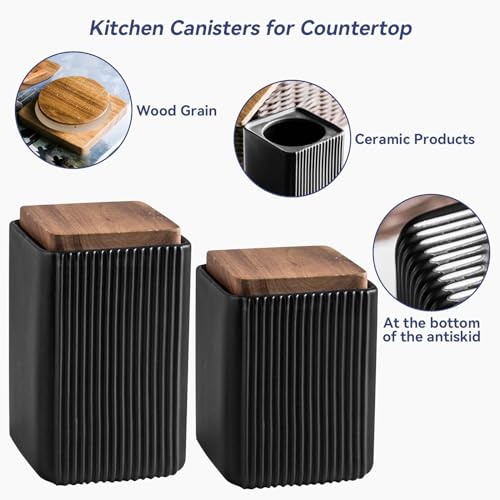 Ceramic Storage Jars Modern Airtight Coffee Canisters With Lid (25.3605 Fl Oz)