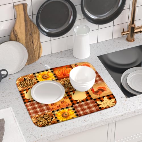 Thanksgiving Dish Drying Mat
