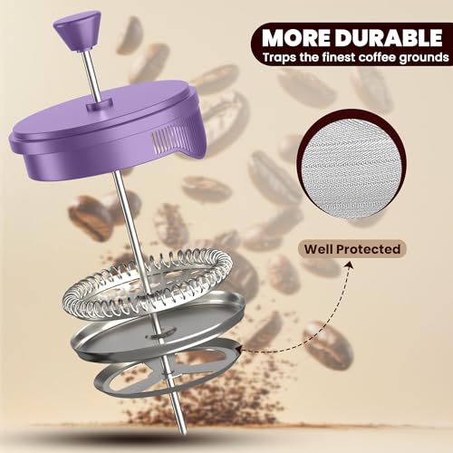 Borosilicate Glass French Press Coffee Maker 34 Oz