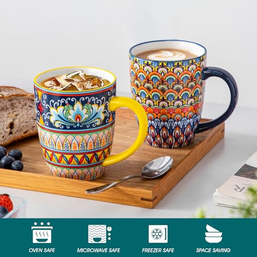 SIMI 16 oz Large Coffee Mugs Set of 6 (6 Count)