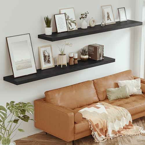 Deep Floating Shelves 72x12” Set of 1