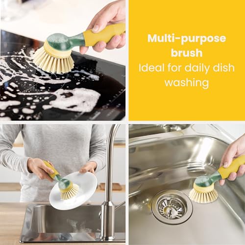 Rengo Dish Brush with Soap Dispenser