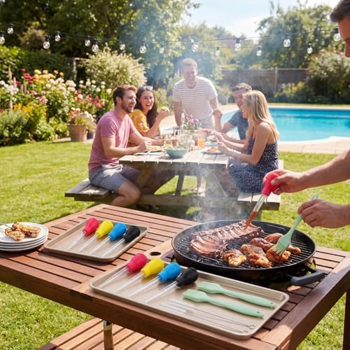 7 Pcs Large Turkey Baster Set for Cooking with Basting Brush and Brush (7 Count)
