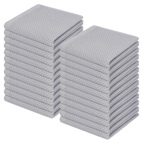 100% Cotton Waffle Weave Kitchen Dish Cloths 24 (24 Count)