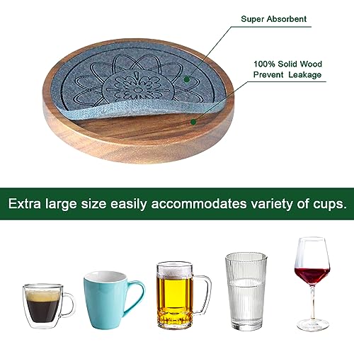 5 Pack Coasters for Drinks Absorbent