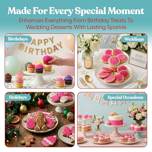 Pink Sanding Sugar for Baking & Cookie Decorating (5 Ounce)