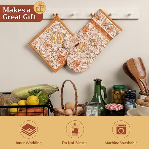100% Cotton Oven Mitt & Pot Holder Set (2 Count)
