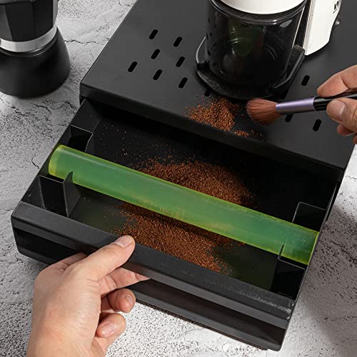 Espresso Knock Box Drawer Large Coffee Grounds Container Stainless Steel Coffee Knock Box Espresso Accessories Espresso Puck Knock Box Espresso Dump Bin Coffee Bar Accessories