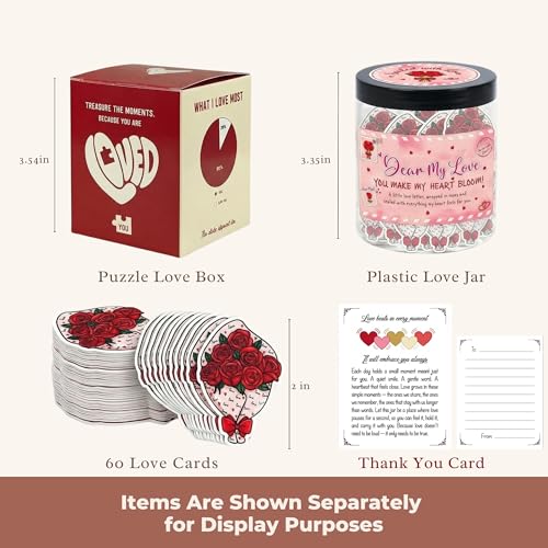 Love Notes Jar with 60 Romantic Messages