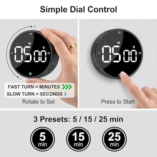 Rechargeable Magnetic Kitchen Timer