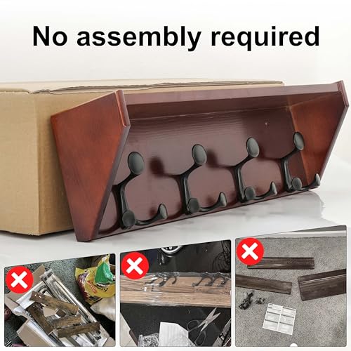 Wall Shelf with Hooks