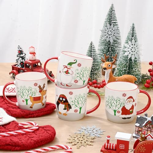 Christmas Mugs Set of 4 (4 Count)
