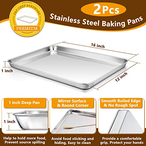 16 Inch Baking Sheet with Rack Set