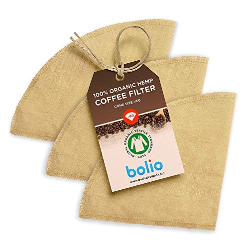 Organic Hemp Reusable Coffee Filters (3 Count)