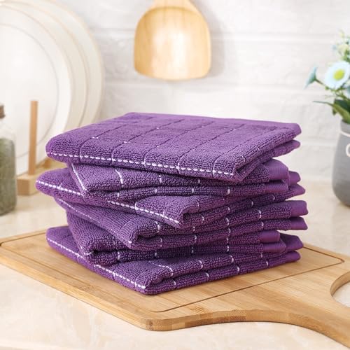 100% Cotton Terry Kitchen Dish Cloths (8 Count)