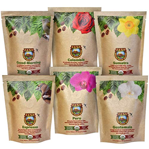 Low Acid Organic Coffee Gift Sampler Set (19.2 Ounce)