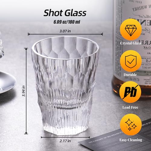 Crystal Whiskey Glasses Set of 2 Handcrafted Old Fashioned Glasses (2 Count)