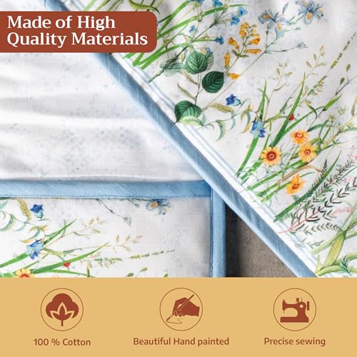 Double Oven Mitts 100% Cotton Double Oven Glove