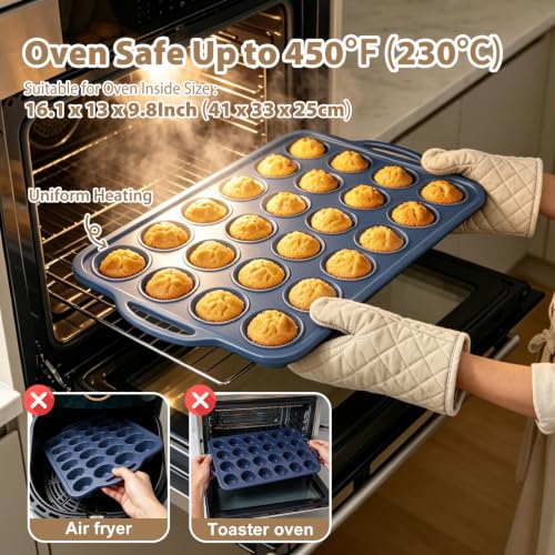 2 Pack Mini Silicone Muffin Pan with Frame (2 Count)
