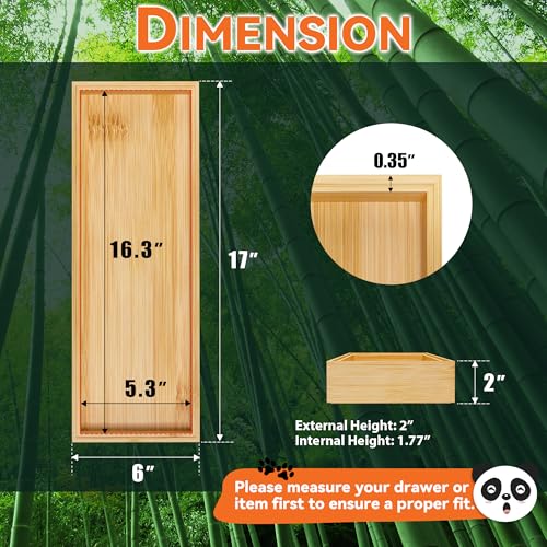 Bamboo Kitchen Drawer Organizer (2 Count)