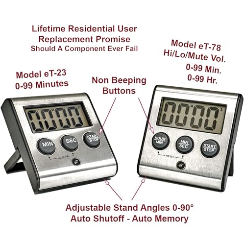Elegant Digital Kitchen Timer Stainless Steel