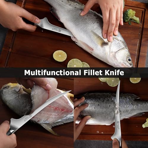 Fillet Knife 7" Flexible Boning Knives with G10 Handle