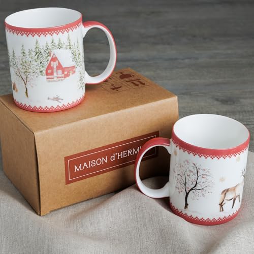 Coffee Mug with Handles Tea Cups (2 Count)