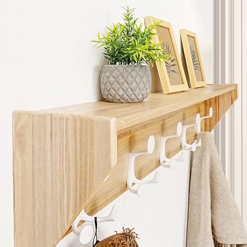 Wall Shelf with Hooks