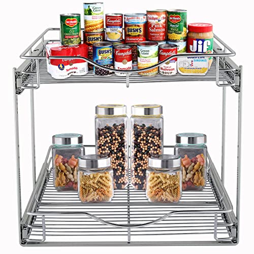 2 Tier Pull Out Cabinet Organizer