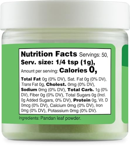 Green Plant Based Food Coloring From Pandan Leaf Powder