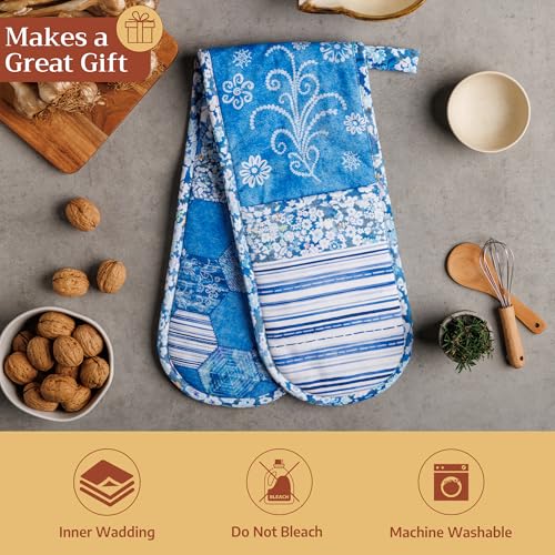 Double Oven Mitts 100% Cotton Double Oven Glove